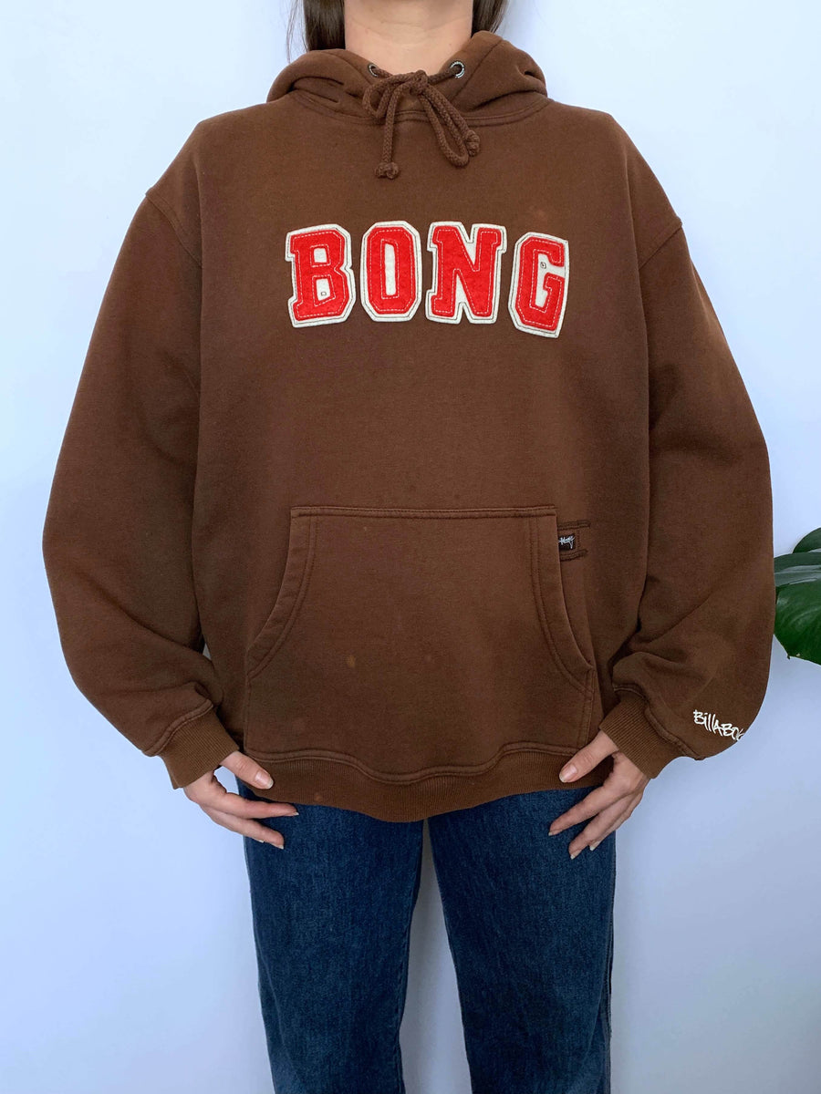 RARE VINTAGE BILLABONG 'BONG' SPELLOUT HOODIE - M