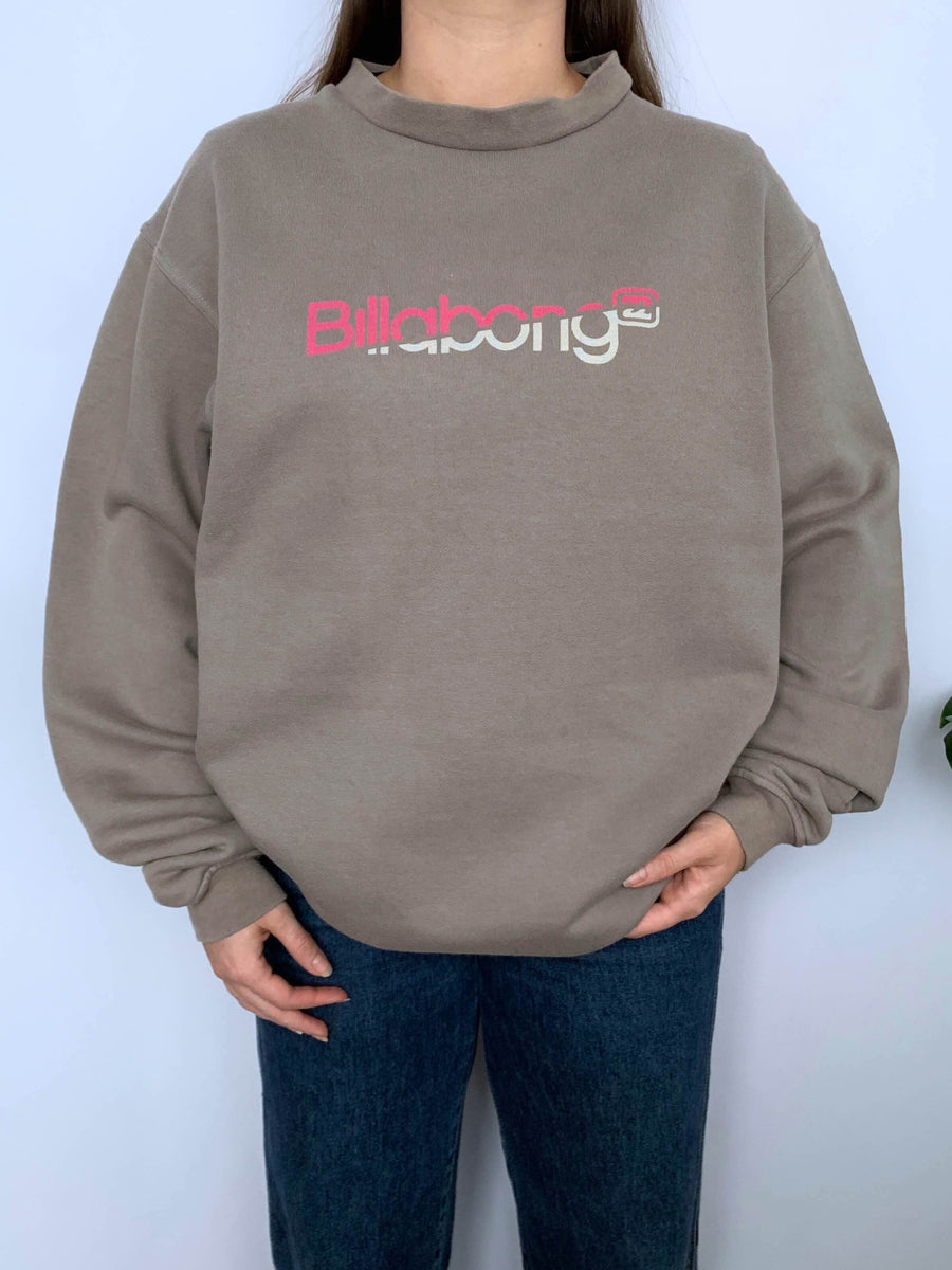 COMFY VINTAGE BILLABONG SPELLOUT CREWNECK - L