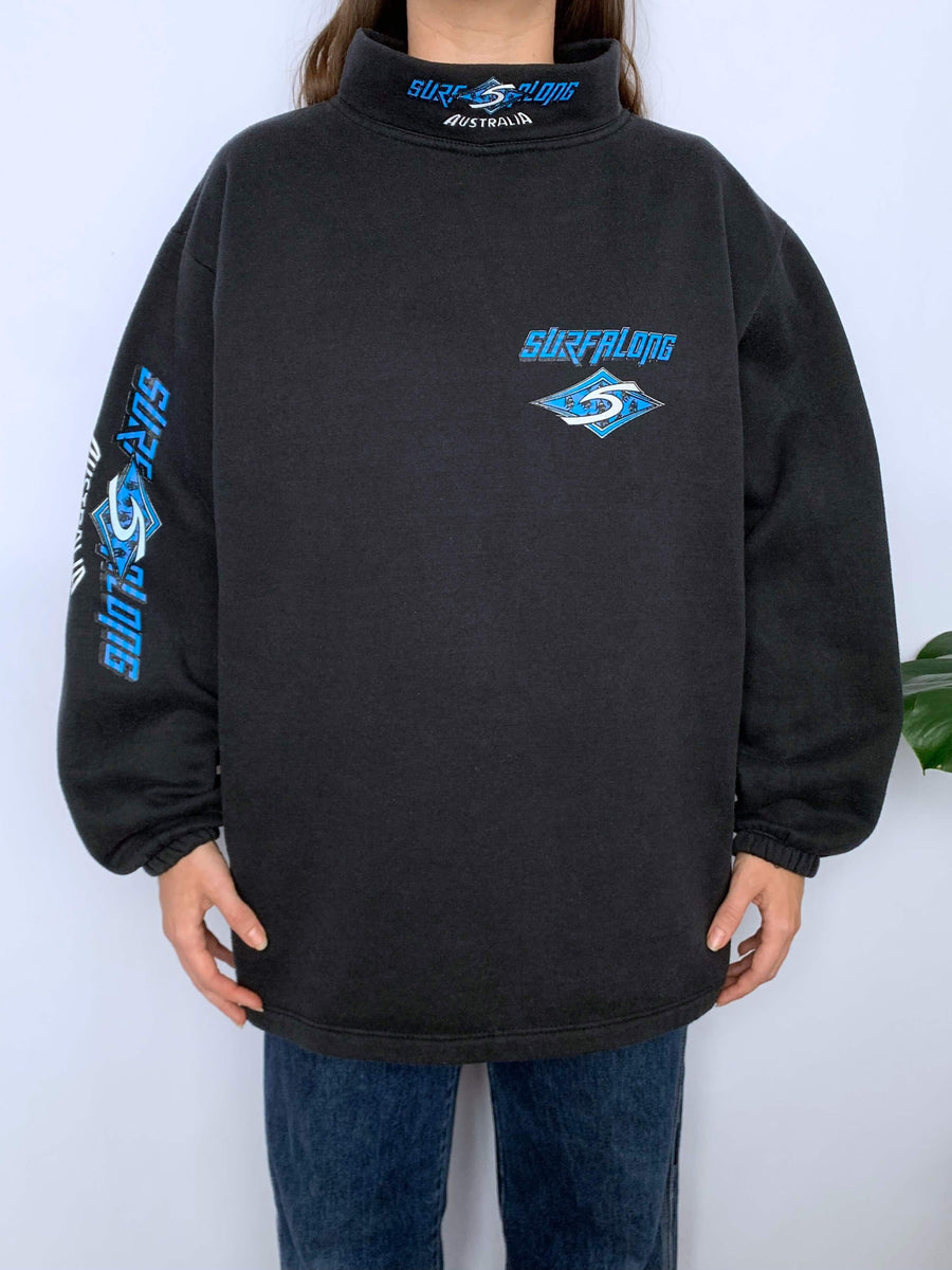 RARE 90S SURFALONG MOCKNECK JUMPER - M