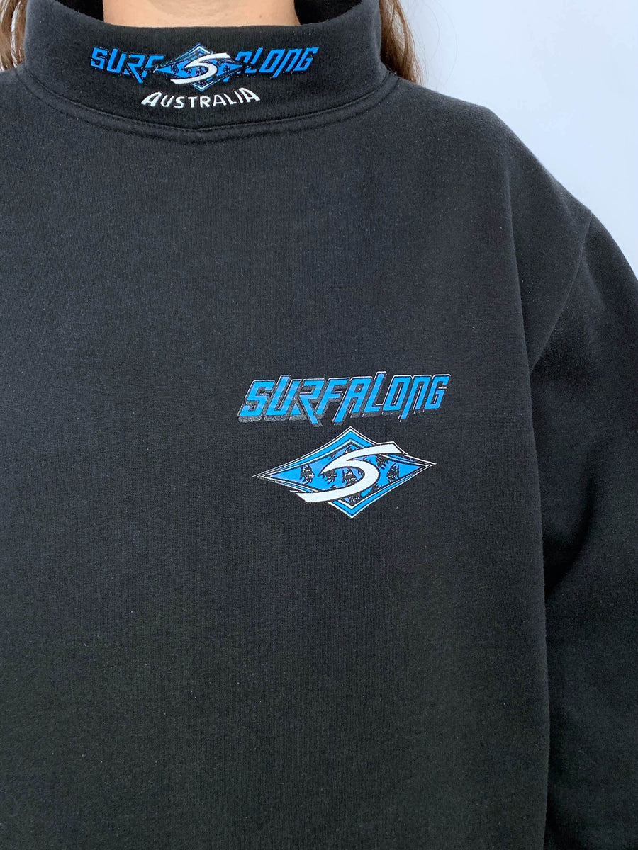 RARE 90S SURFALONG MOCKNECK JUMPER - M