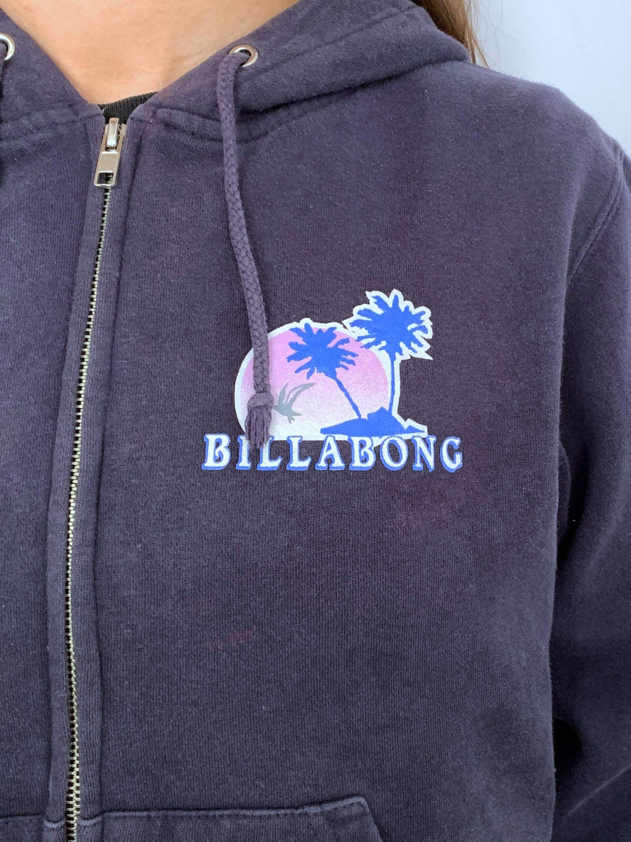 VINTAGE BILLABONG BIG GRAPHIC ZIP-UP HOODIE - 4/6