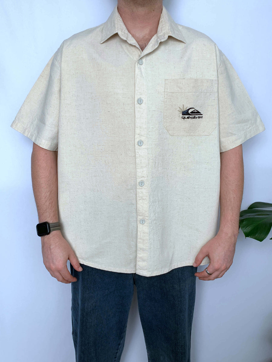 THICK 90S QUIKSILVER HEMP BUTTON UP - XL