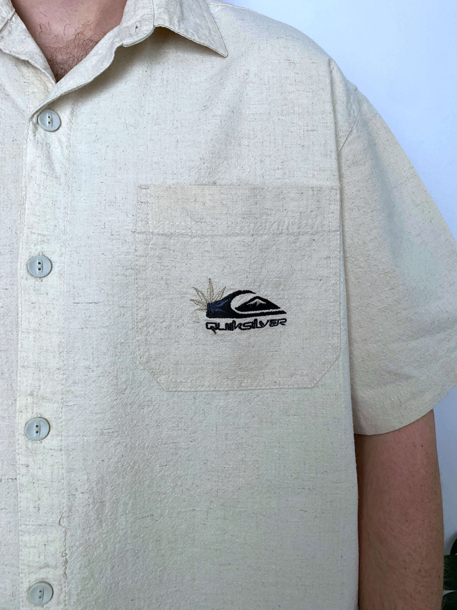 THICK 90S QUIKSILVER HEMP BUTTON UP - XL