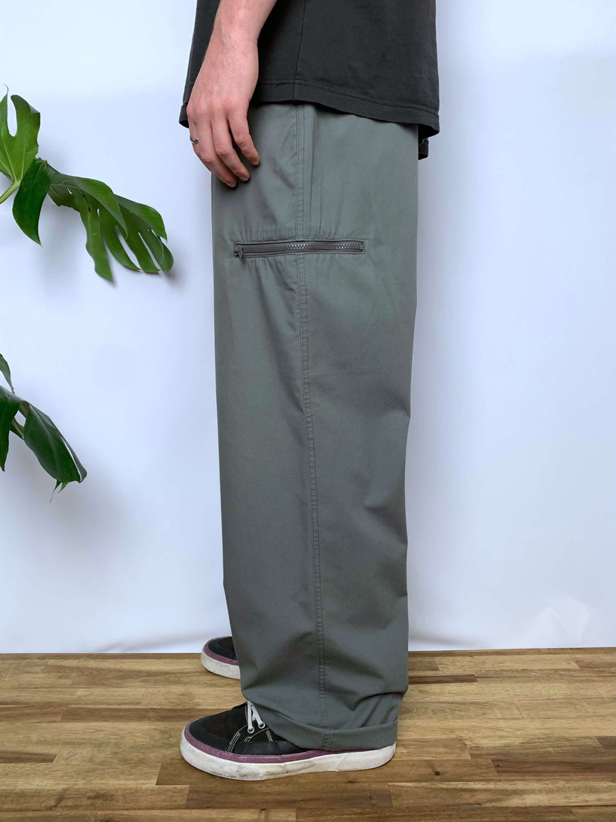 BAGGY VINTAGE RIP CURL ZIP POCKET PANTS - W36