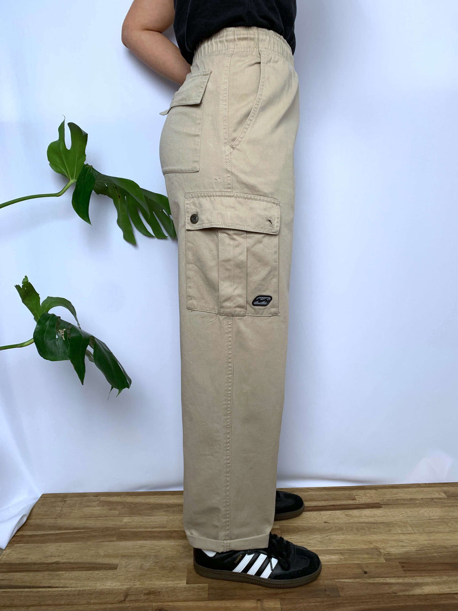 VINTAGE BILLABONG ELASTIC WAIST CARGO PANTS