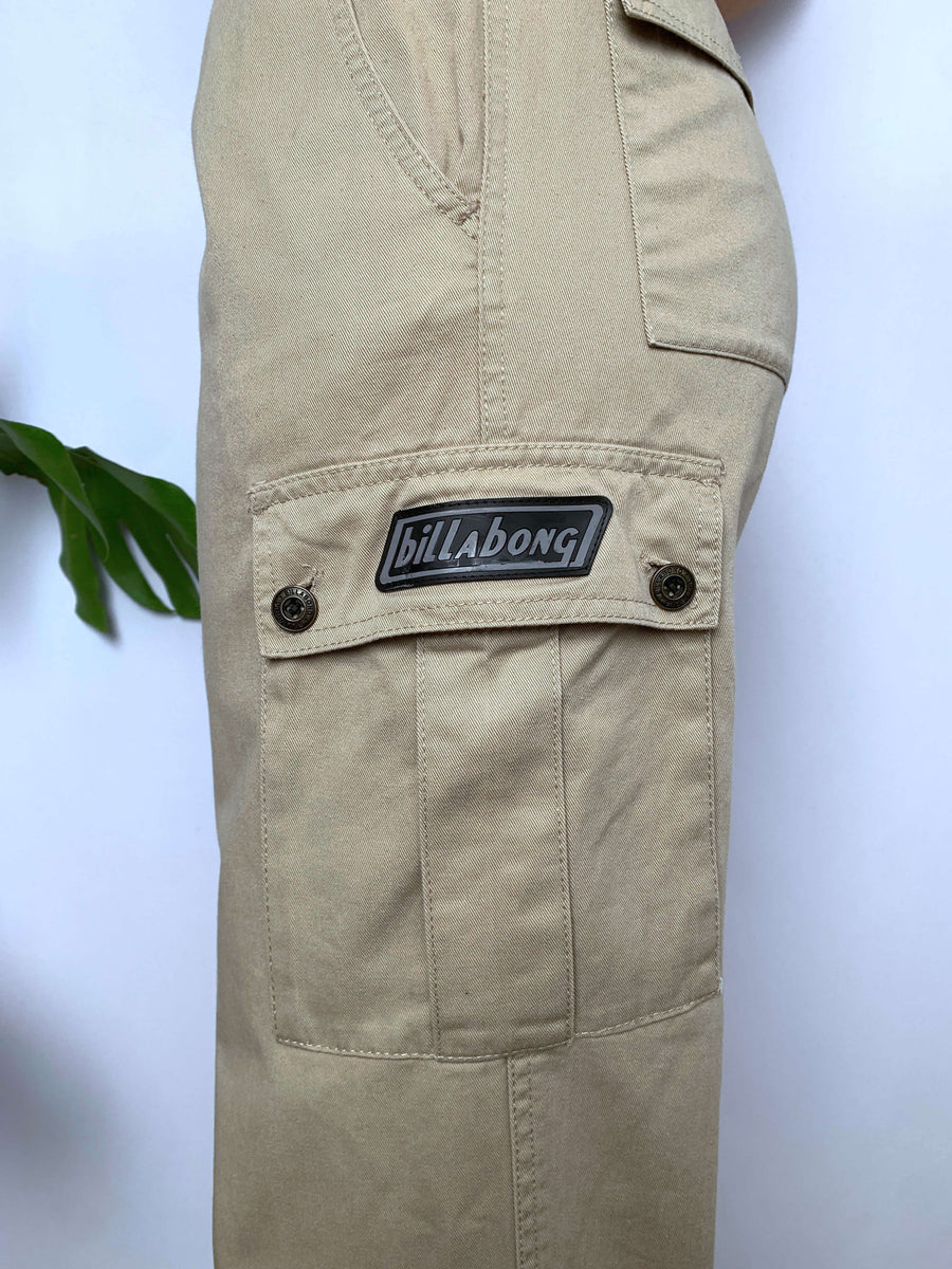 VINTAGE BILLABONG ELASTIC WAIST CARGO PANTS