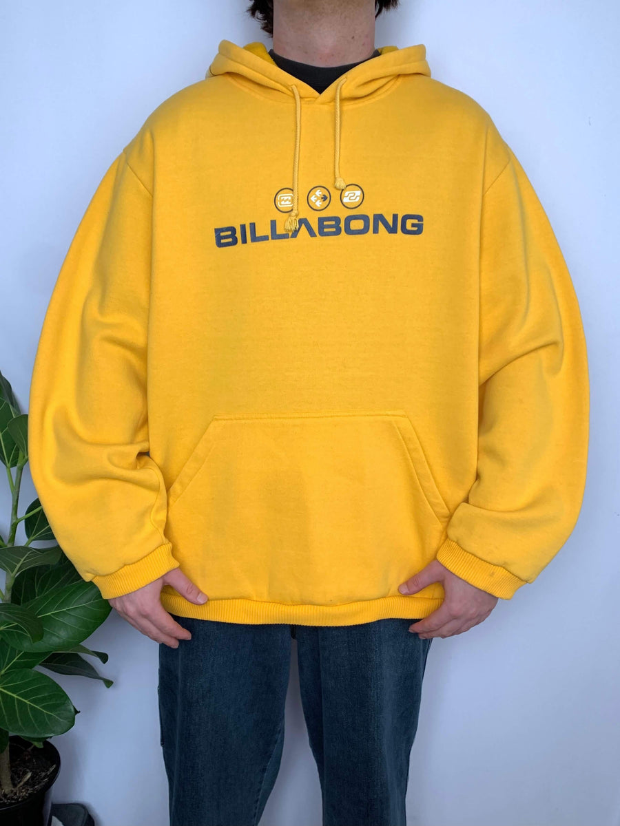 RARE BAGGY VINTAGE BILLABONG SPELLOUT HOODIE - XL
