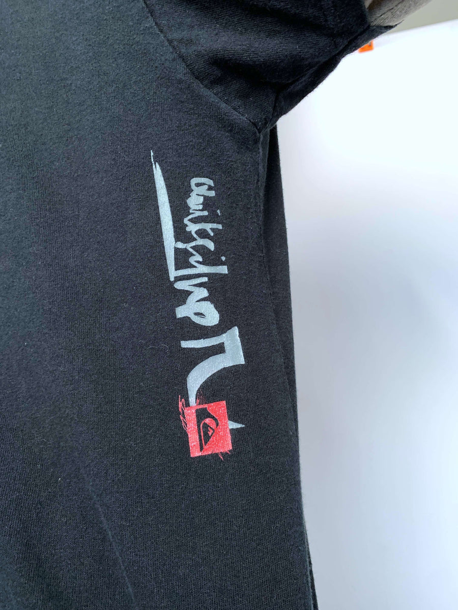 VINTAGE QUIKSILVER DOUBLE LAYERED TWO-TONE LONG SLEEVE TEE - L