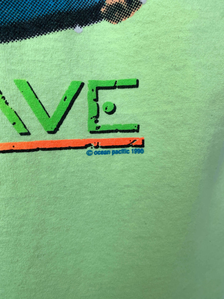 1990 OCEAN PACIFIC SURFER GRAPHIC TEE - XL