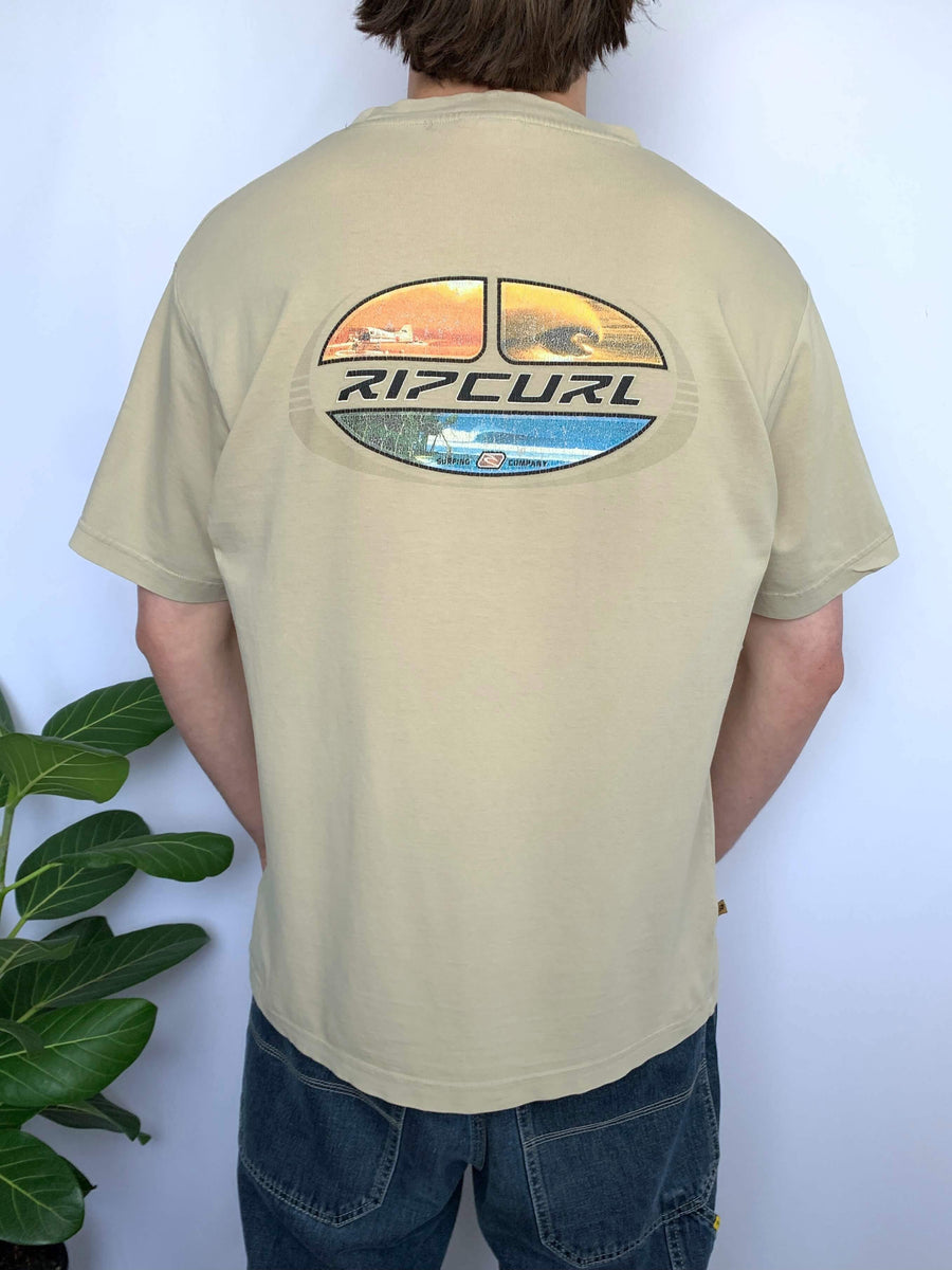 VINTAGE RIP CURL WAVE GRAPHIC TEE - L