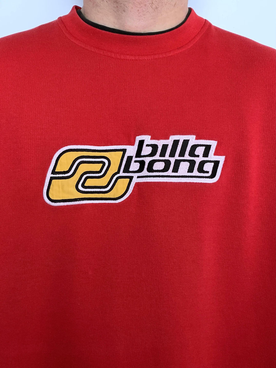 BAGGY VINTAGE BILLABONG EMBROIDERED CREWNECK - L/XL