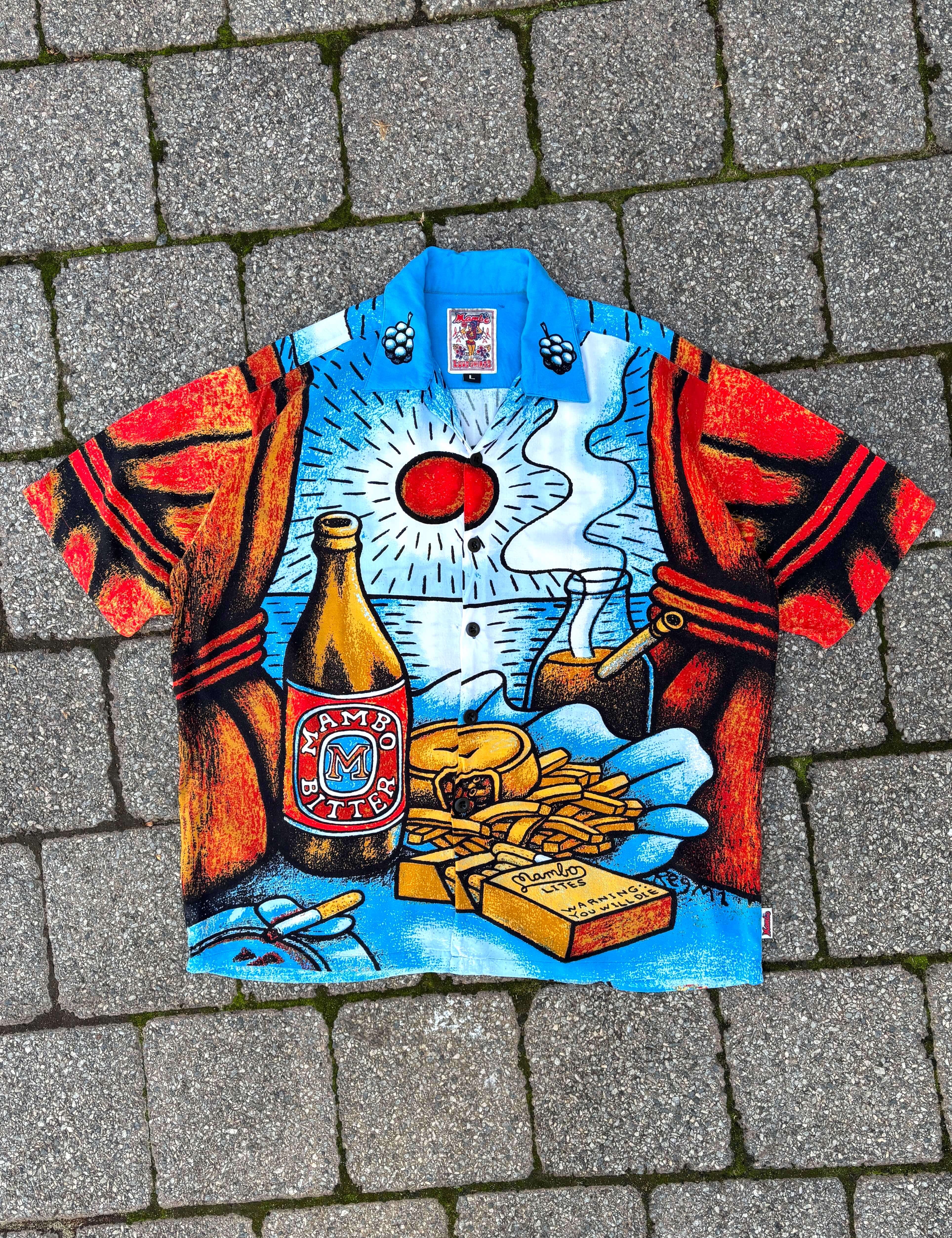 RARE VINTAGE MAMBO 'MAMBO BITTER' LOUD SHIRT - L/XL