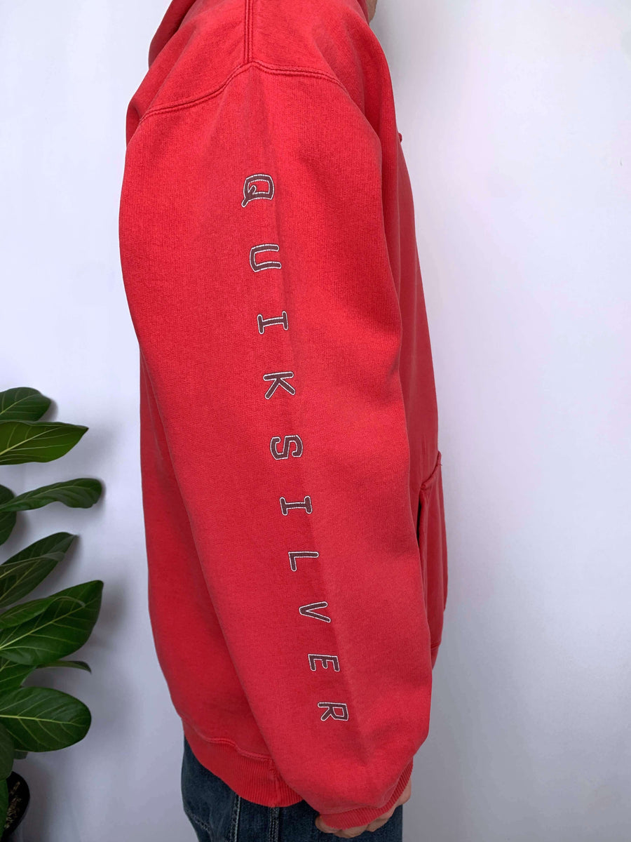BAGGY VINTAGE QUIKSILVER QUAD-HIT HOODIE - XL