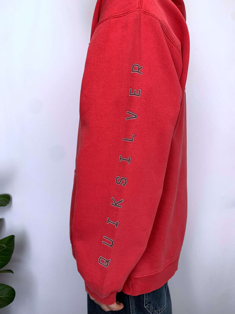 BAGGY VINTAGE QUIKSILVER QUAD-HIT HOODIE - XL