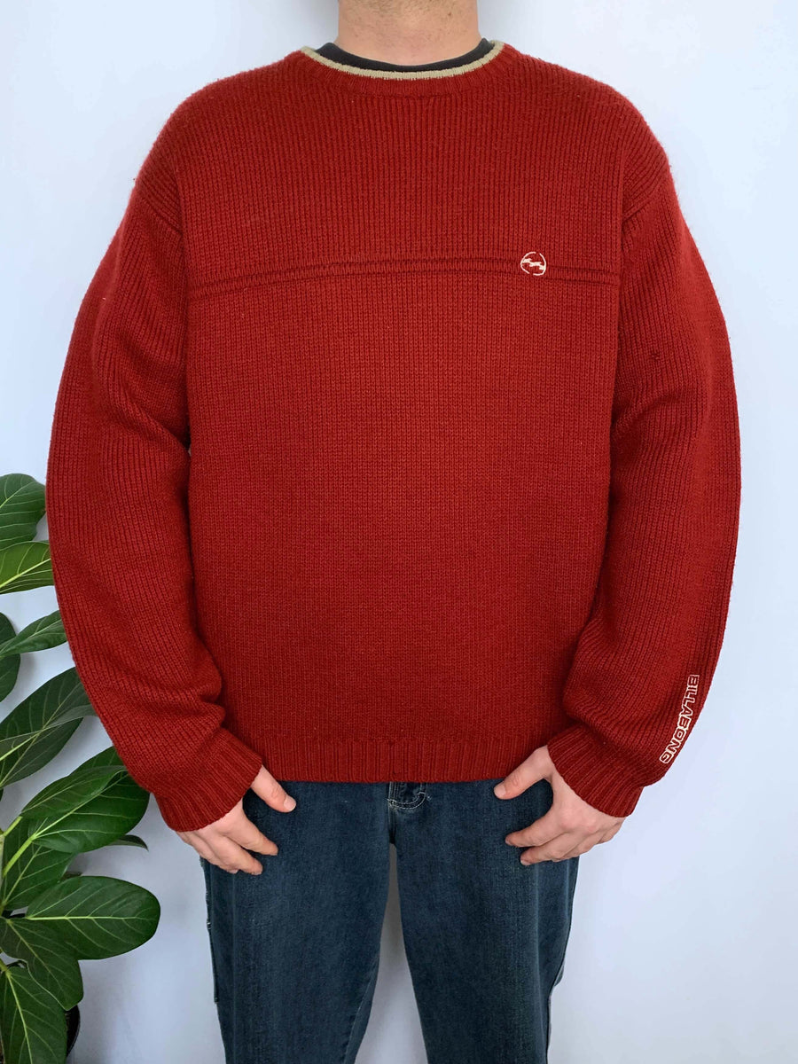 VINTAGE BILLABONG EMBROIDERED KNIT - L