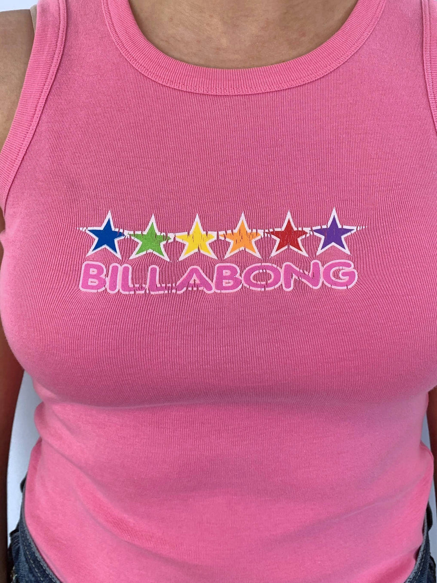 VINTAGE BILLABONG STAR GRAPHIC TANK TOP - 6/8