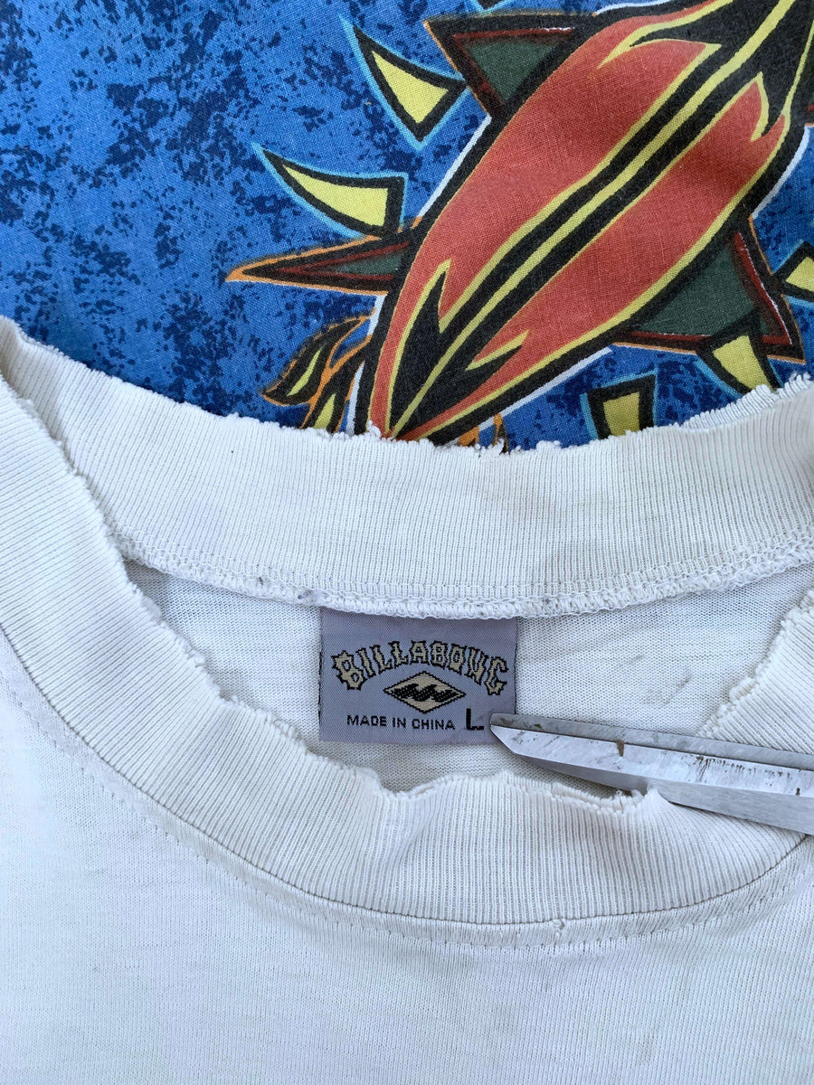THRASHED 90S BILLABONG BIG LOGO TEE - L/XL