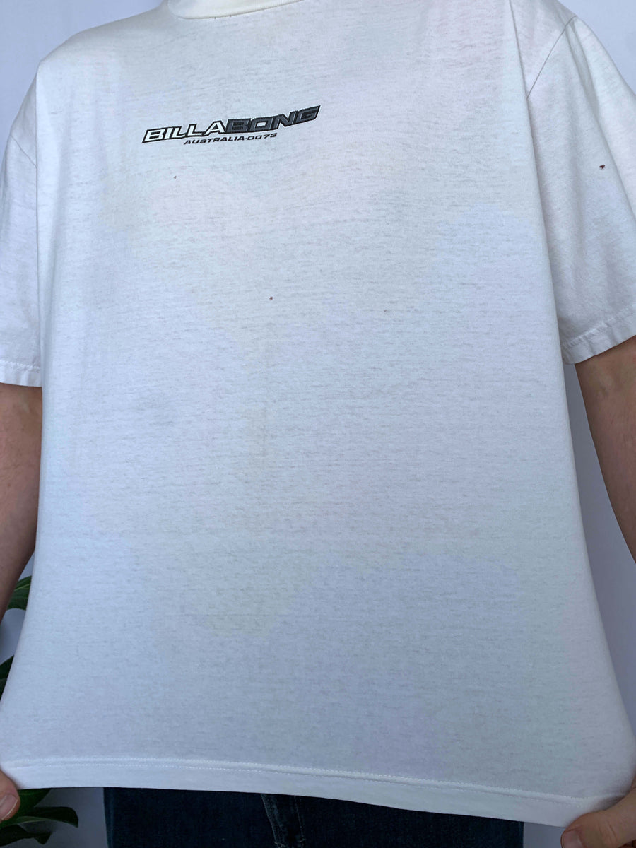 BOOTLEG VINTAGE BILLABONG SPELLOUT/LOGO TEE - M/L