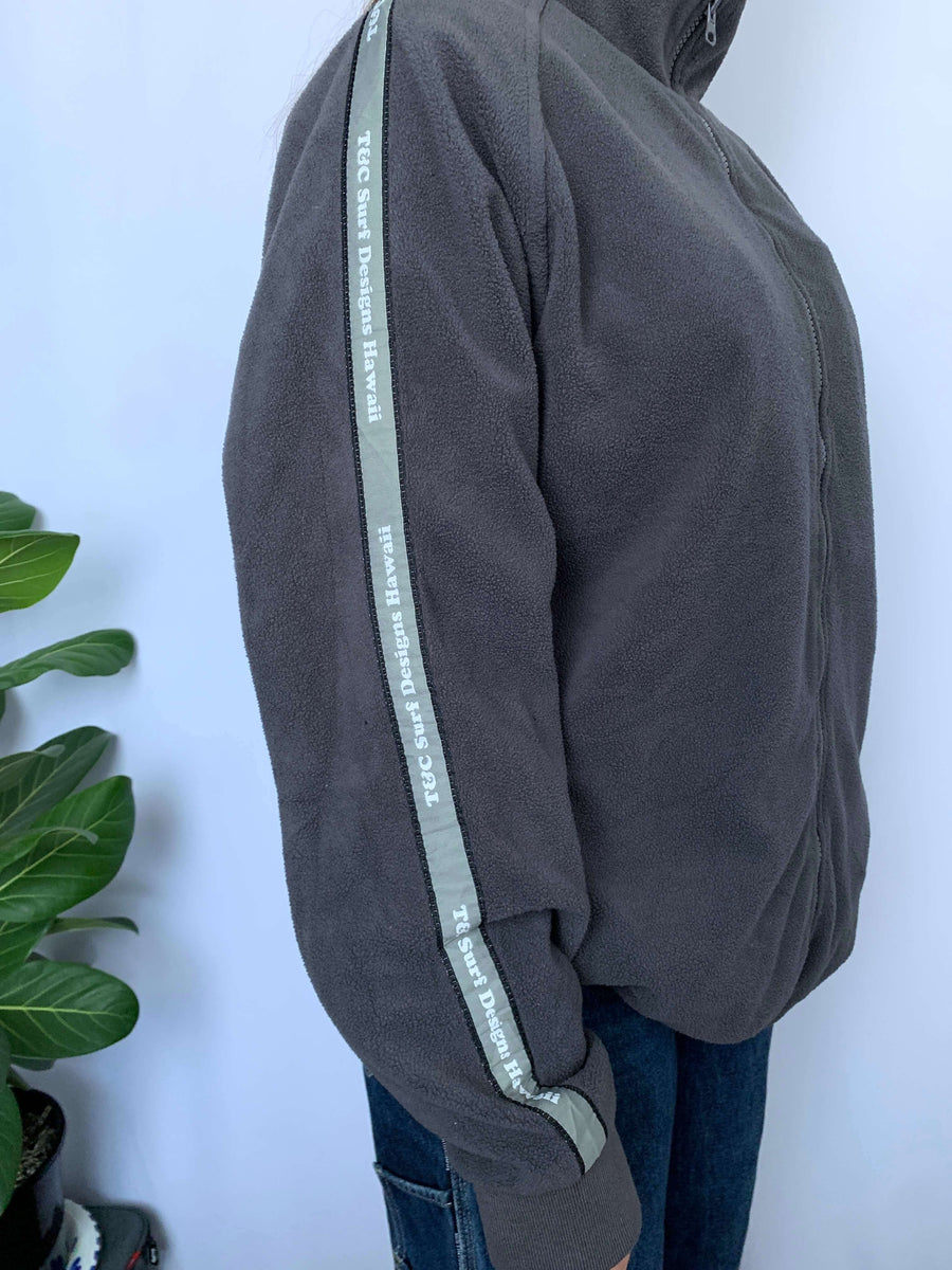 VINTAGE T&C SLEEVE BRAID FLEECE JACKET - M/L