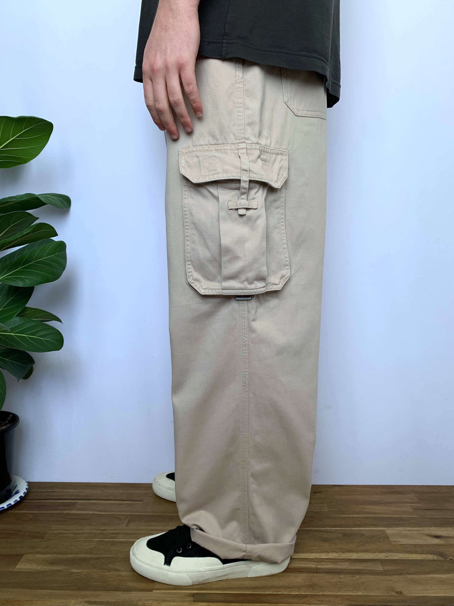 RARE BAGGY VINTAGE QUIKSILVER QSD CARGO PANTS - W34