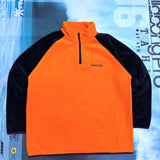VINTAGE HANG TEN TWO-TONE FLEECE QTR ZIP - XL