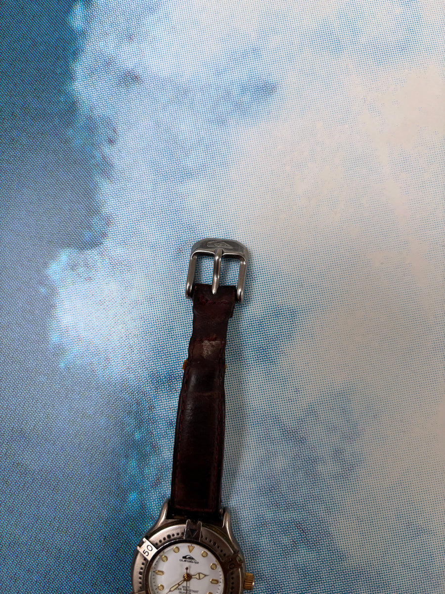 90S QUIKSILVER LEATHER WATCH