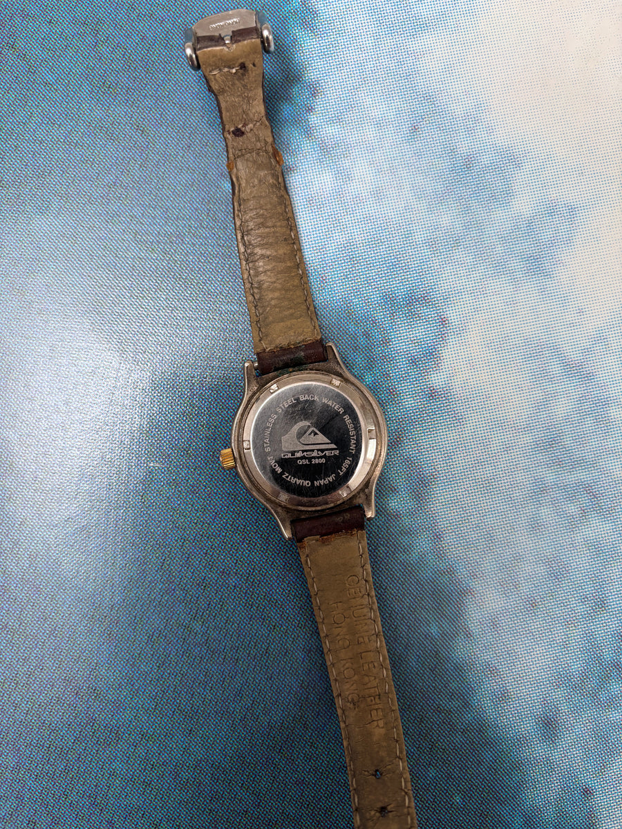 90S QUIKSILVER LEATHER WATCH