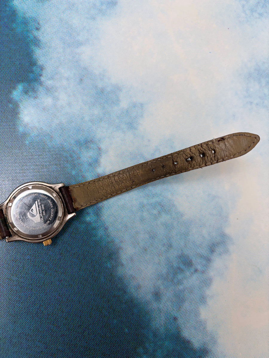 90S QUIKSILVER LEATHER WATCH