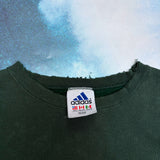 THICK VINTAGE ADIDAS EMBROIDERED LOGO CREWNECK - L