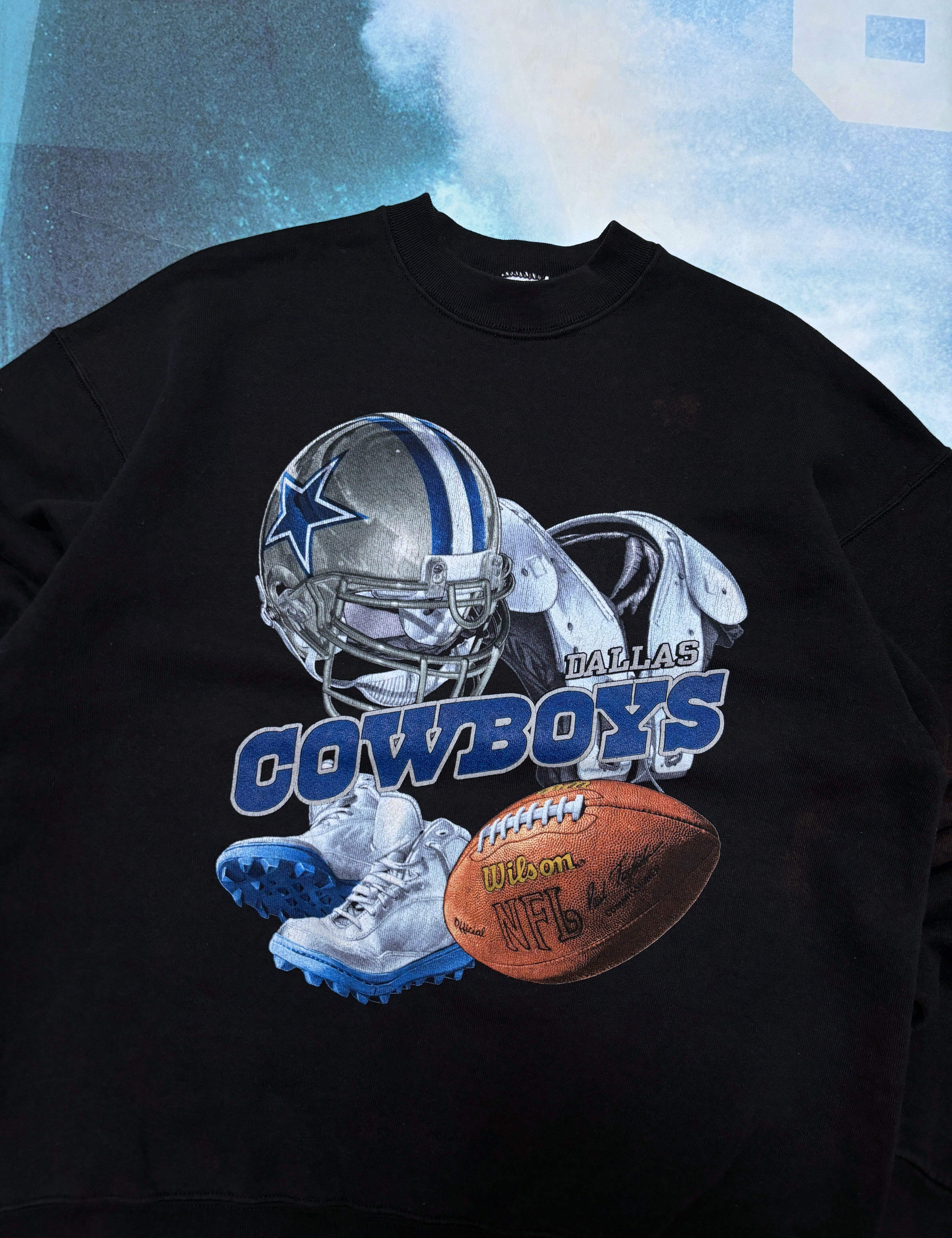 VINTAGE DALLAS COWBOYS BIG GRAPHIC CREWNECK - M/L