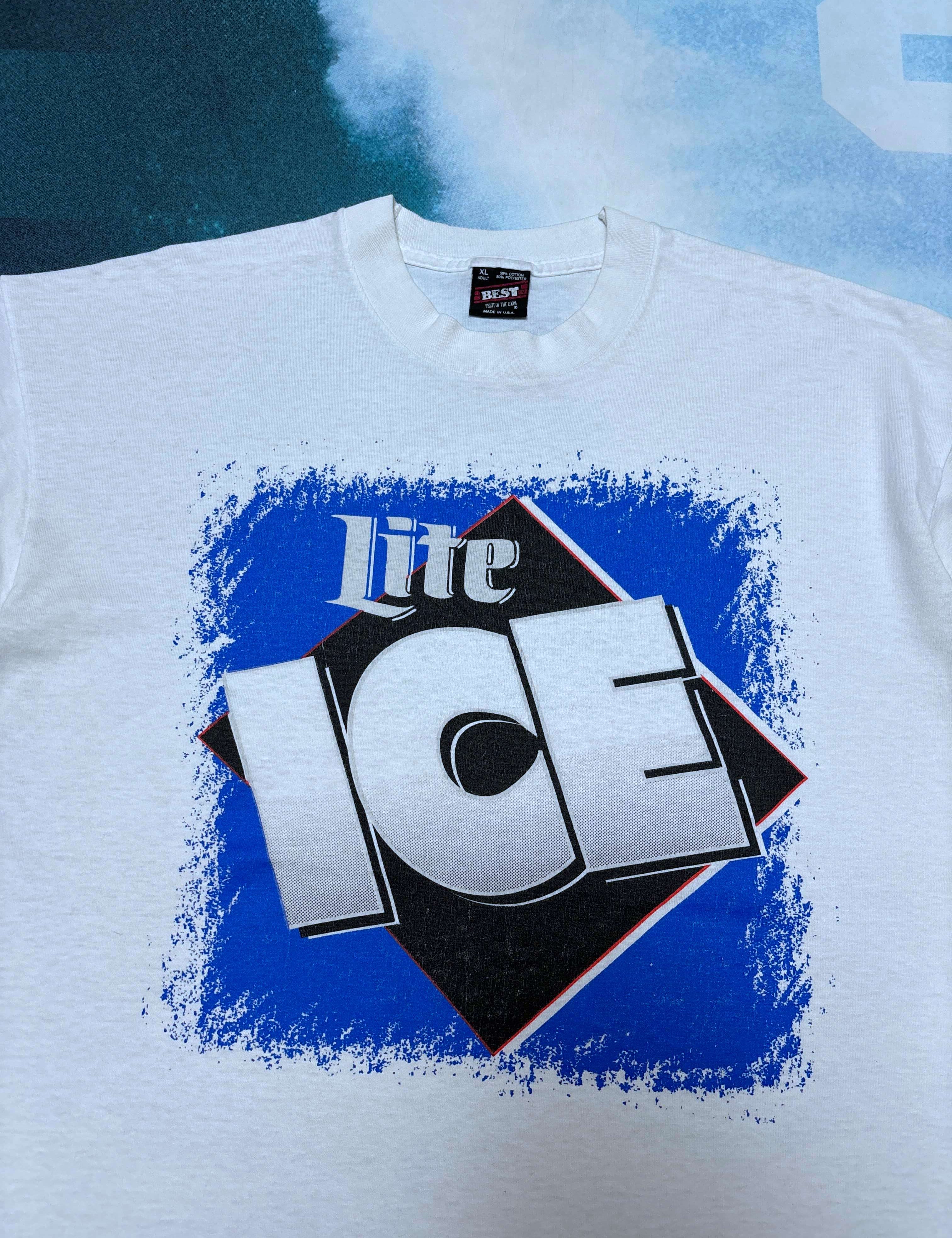 VINTAGE LITE ICE BEER TEE - L