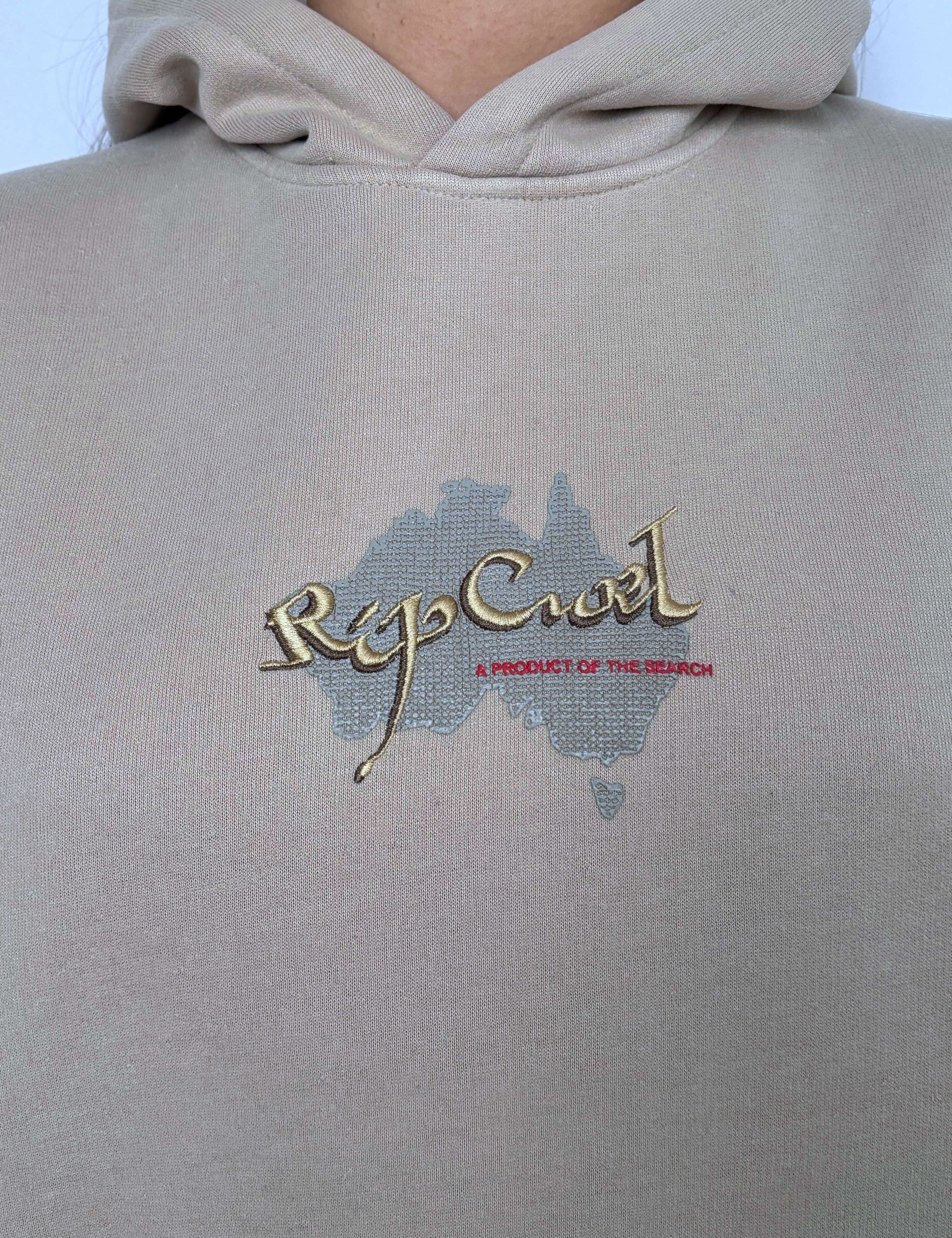 VINTAGE RIP CURL 'A PRODUCT OF THE SEARCH' FRONT HIT HOODIE - 8/10