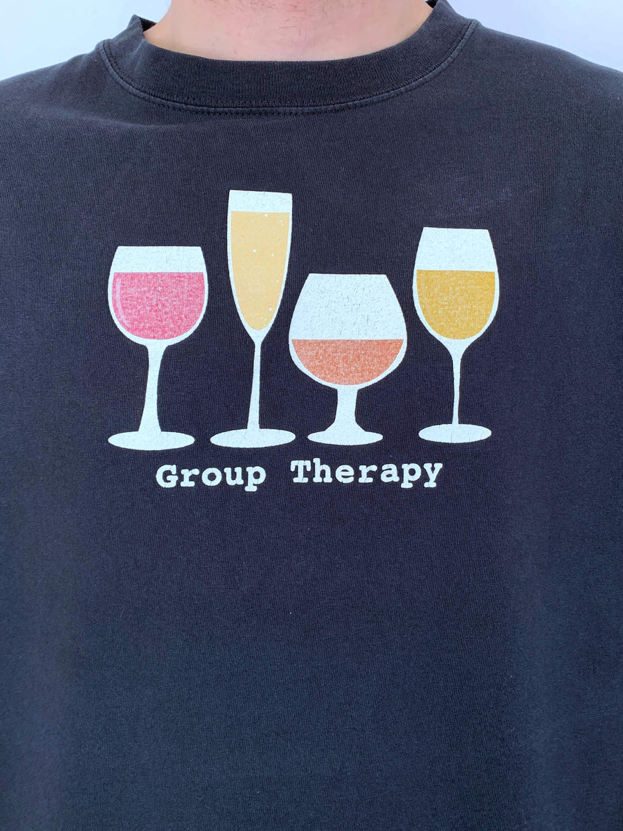 FADED 90S 'GROUP THERAPY' FRONT HIT TEE - L