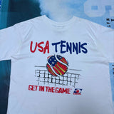 90S USA TENNIS 'GET IN THE GAME' GRAPHIC TEE - XL/XXL