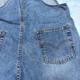 VINTAGE LIGHT WASH LEVIS OVERALLS - 10/12