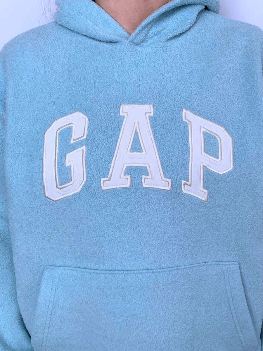 VINTAGE GAP SPELLOUT FLEECE HOODIE - 8