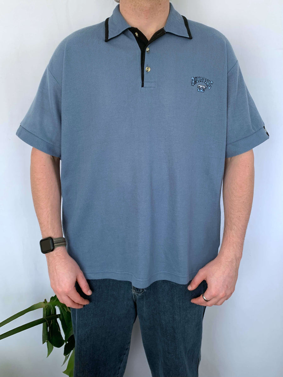 90S BILLABONG EMBROIDERED POLO SHIRT - L