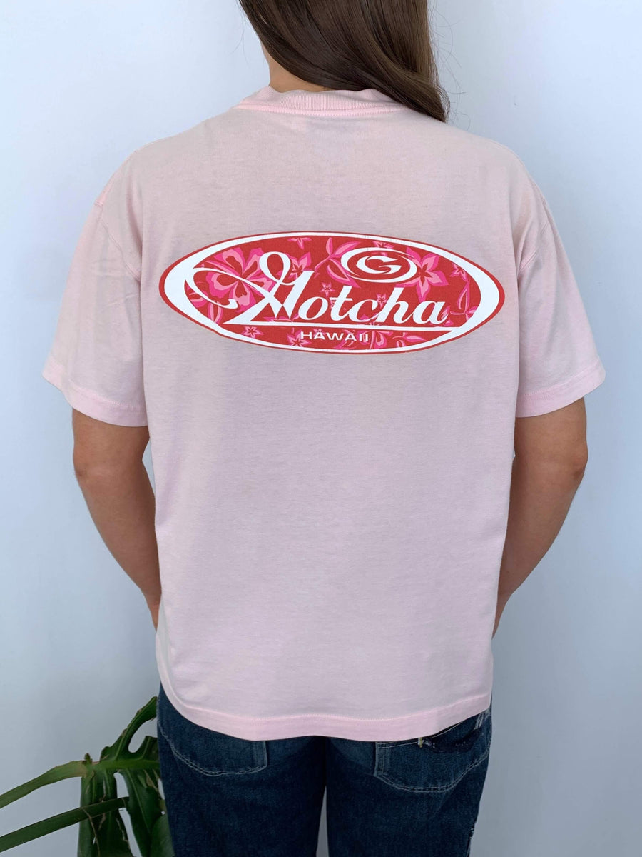 PALE PINK VINTAGE GOTCHA GRAPHIC TEE - 8/10