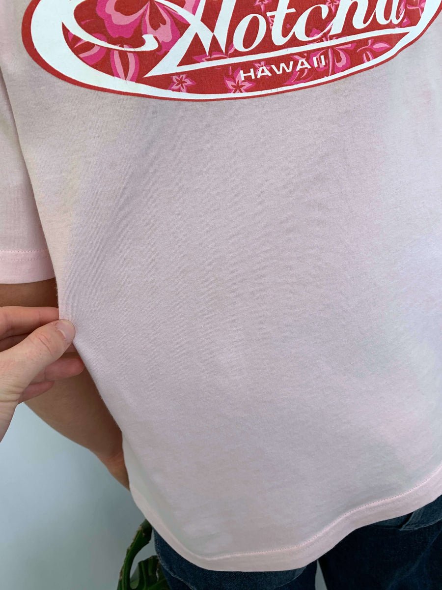 PALE PINK VINTAGE GOTCHA GRAPHIC TEE - 8/10