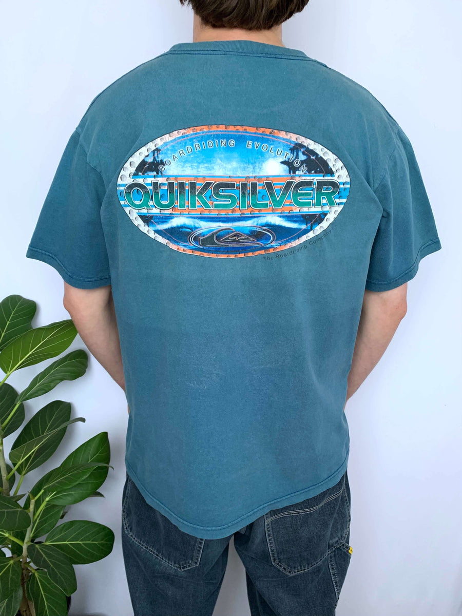 BOOTLEG FADED VINTAGE QUIKSILVER GRAPHIC TEE - L