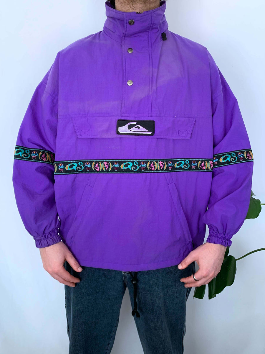 90S QUIKSILVER PATTERNED BRAID JEAN AFANASSIEFF SKI JACKET - M