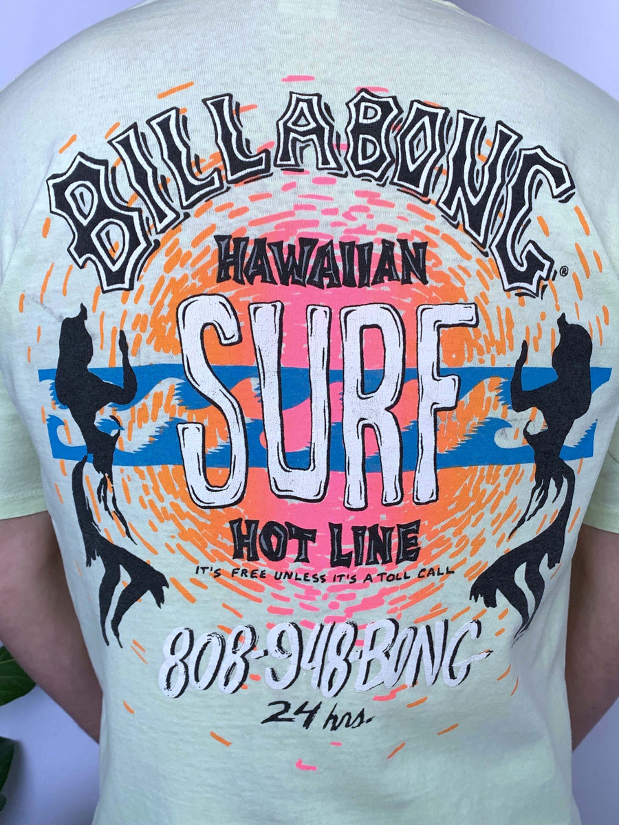 RARE 1990 BILLABONG SURF HOTLINE TEE - L