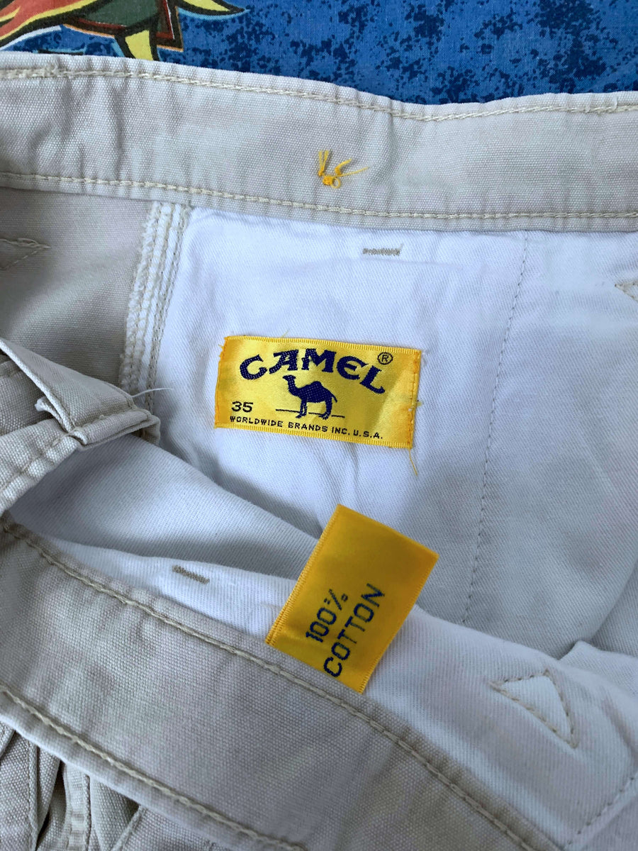 VINTAGE CAMEL CARGO PANTS - W34/35