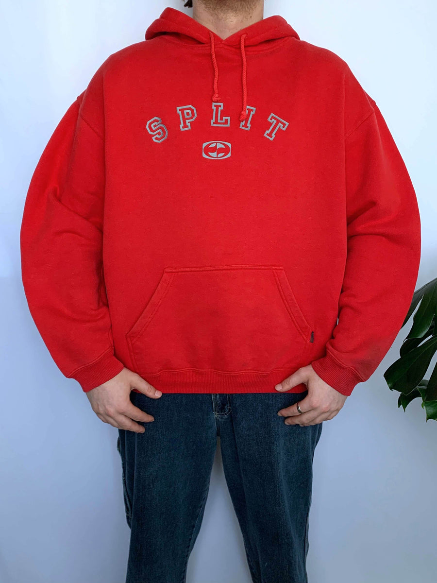 VINTAGE SPLIT FRONT HIT HOODIE - L