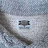TEXTURED 90S RUSTY QTR BUTTON JUMPER - M