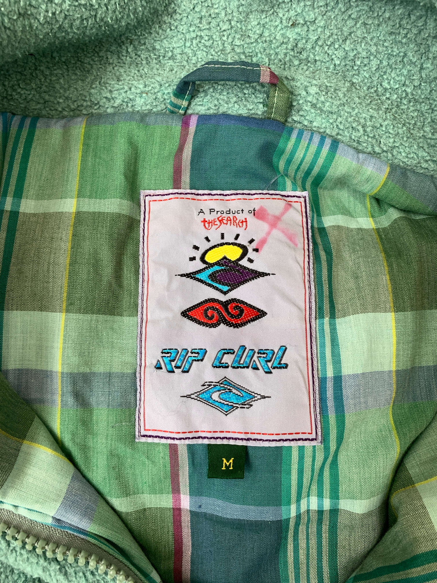RARE 90S RIP CURL EMBROIDERED FLEECE JACKET