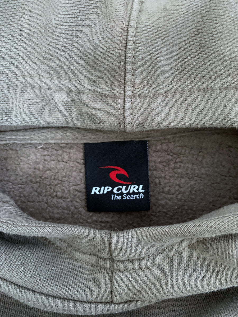 VINTAGE RIP CURL EMBROIDERED MOCKNECK HOODIE - 6/8