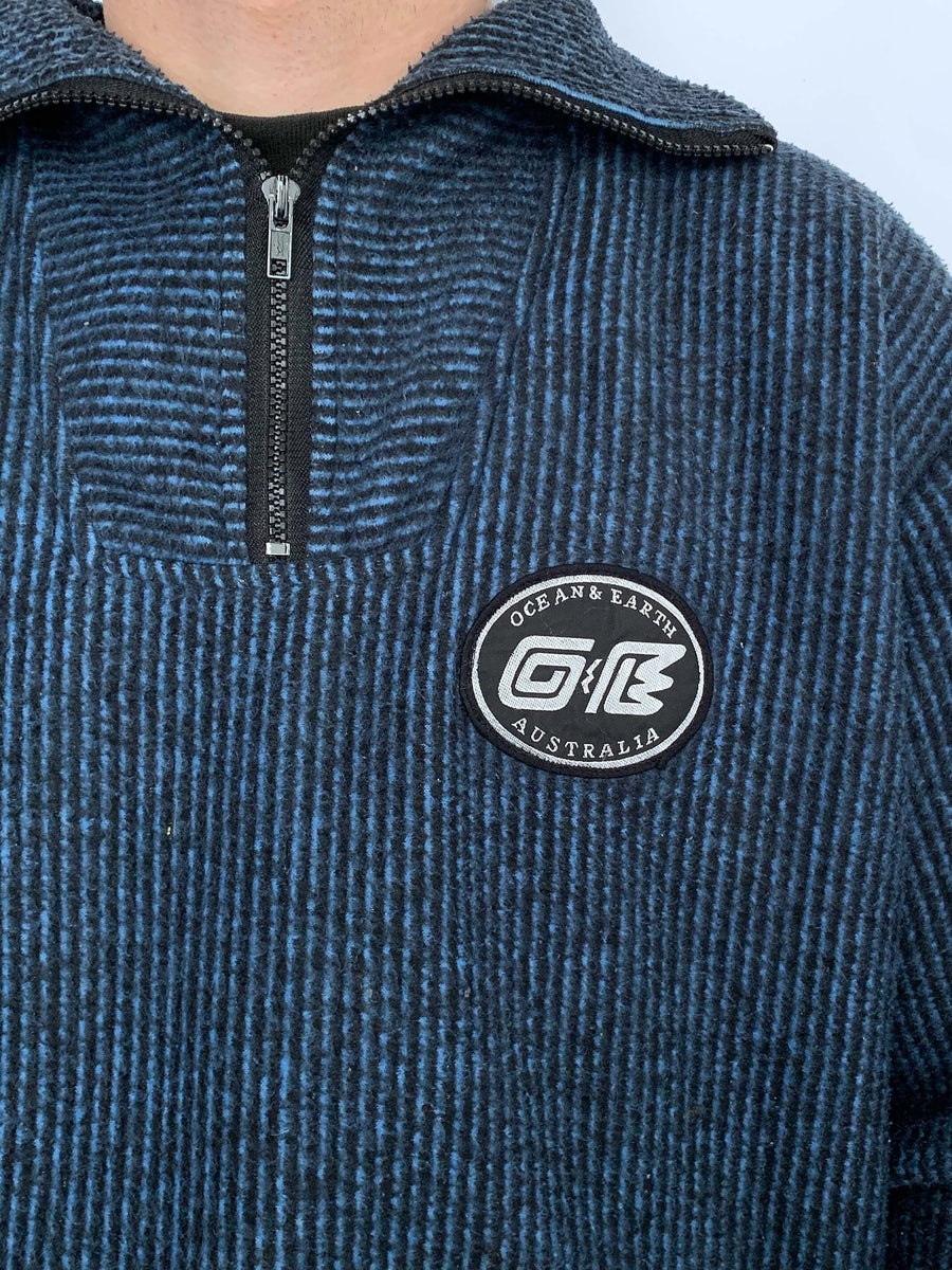 90S OCEAN & EARTH FLEECE QTR ZIP - L