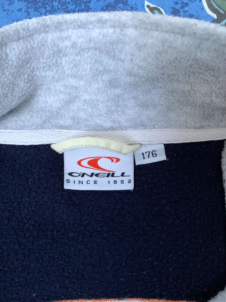 VINTAGE O'NEILL EMBROIDERED QTR BUTTON FLEECE - M
