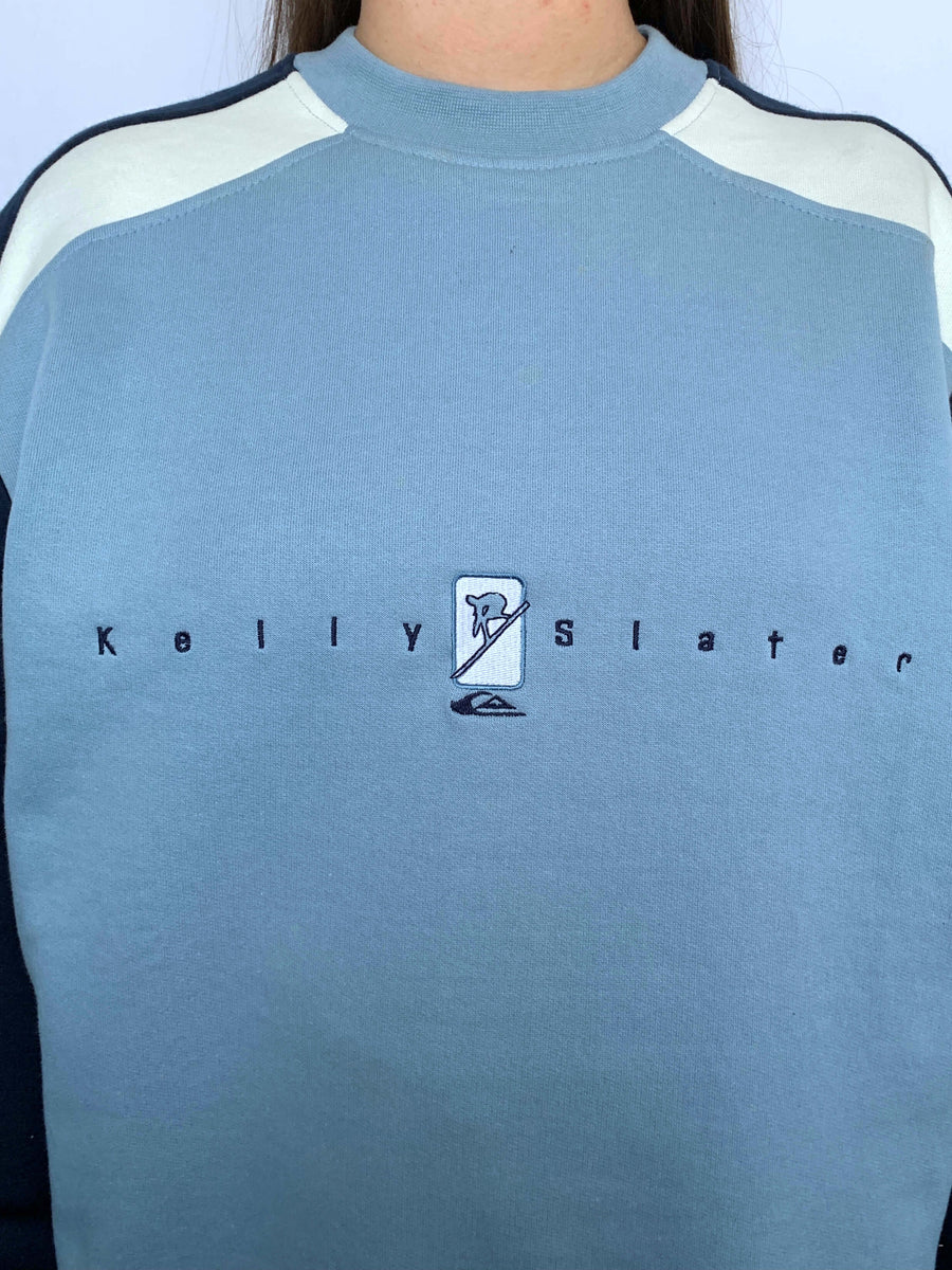 RARE DEADSTOCK VINTAGE QUIKSILVER KELLY SLATER CREWNECK - S